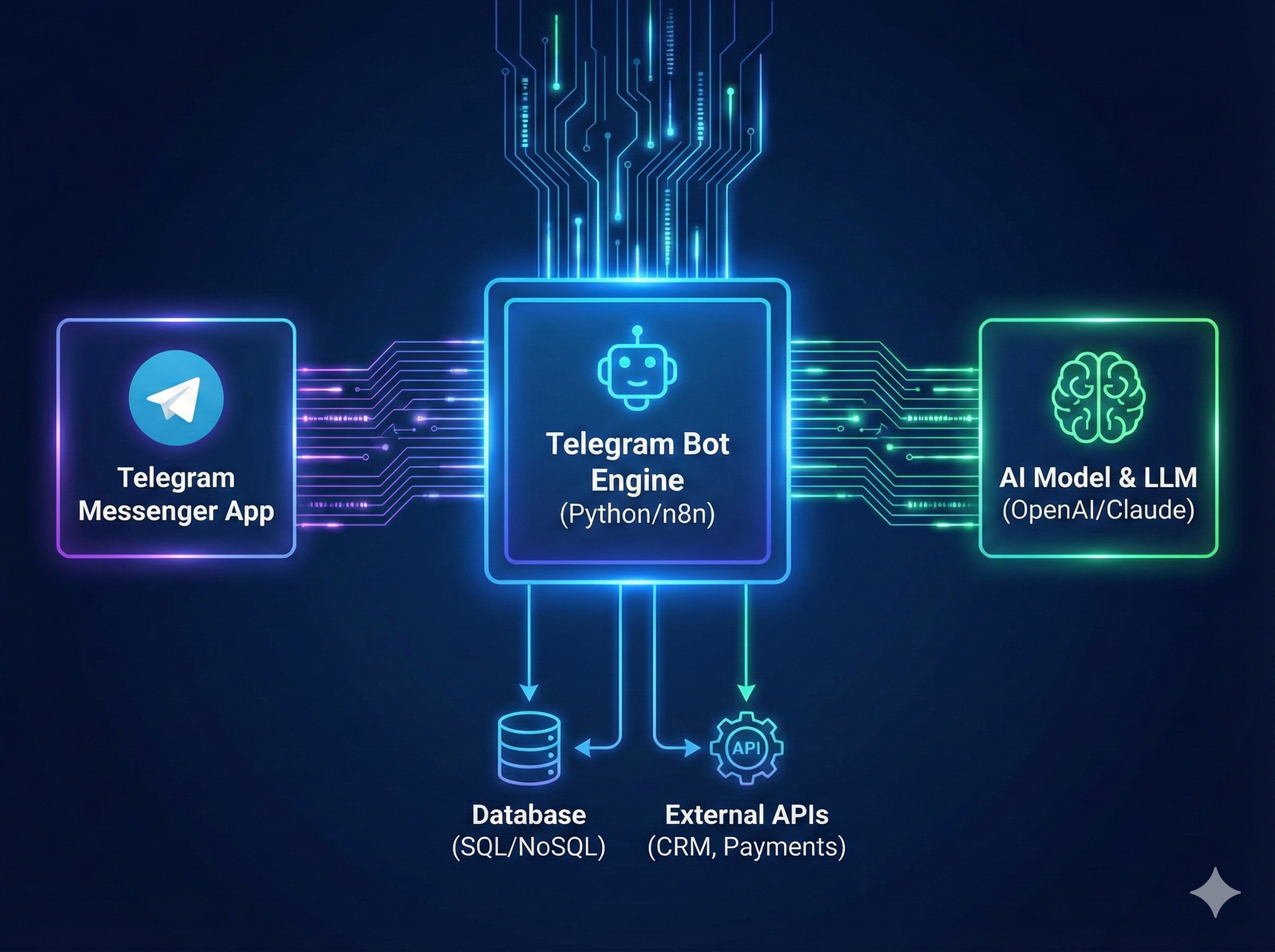 Telegram Bot Architecture with AI Integration